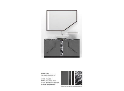 Gabinete de baño gris Mueble de baño Estante Gabinete de baño Estante de madera para baño Muebles