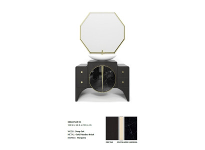 Negro SEBASTIAN Mueble de baño-lavabo italiano clásico