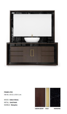Mueble de baño marrón Estante de mueble de baño Estante de baño Mueble de baño de madera