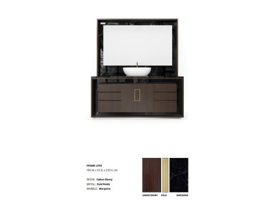 Mueble de baño marrón Estante de mueble de baño Estante de baño Mueble de baño de madera