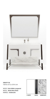 Lavabos de baño blancos Grifería de baño Muebles de baño Muebles clásicos Nuevos