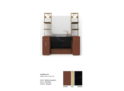 Marrón armario de baño Muebles de baño Armario de baño Muebles clásicos