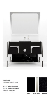 Armario de baño negro Mueble de baño Estantería Armario de baño Nuevo