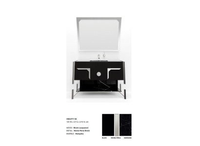 Armario de baño negro Mueble de baño Estantería Armario de baño Nuevo