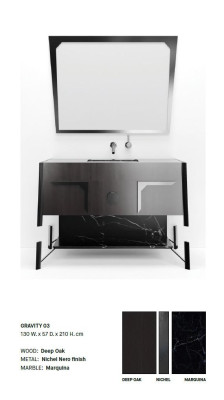 Armario de baño negro Muebles de baño Estantes Armario de baño Estante de madera