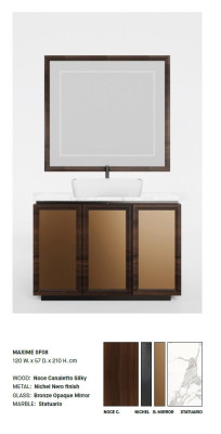Lavabo Estro Collezioni Gabinete de baño italiano marrón