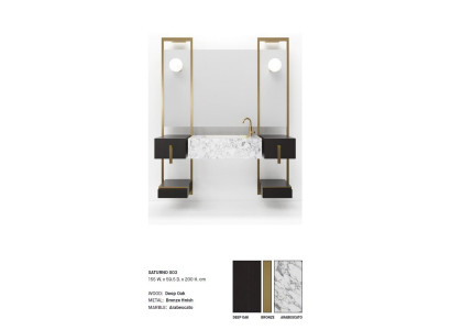 Lavabos de baño negros, grifería, muebles de baño en estilo italiano, nuevo.