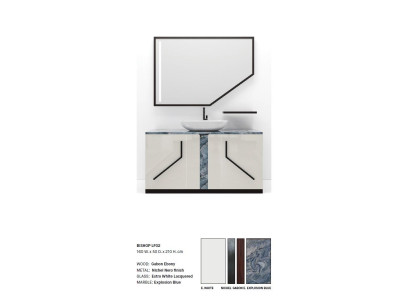 Fregadero de baño blanco, accesorios de muebles de baño de estilo italiano, nuevo.