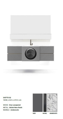 Griferías de lavabo de baño color gris, muebles de baño de estilo italiano.