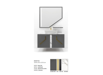 Gabinete de baño gris Muebles de baño Estantes de baño Estantes de madera nuevos