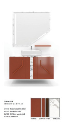 Mueble de baño rojo Muebles de baño clásicos Estantes de baño nuevos.