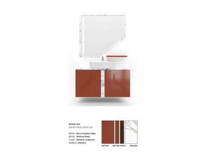 Mueble de baño rojo Muebles de baño clásicos Estantes de baño nuevos.
