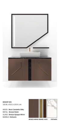 Armario de baño marrón Muebles de baño clásicos Estanterías de baño Nuevos