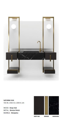 Grifos de lavamanos negros Muebles de baño Estilo italiano Muebles clásicos