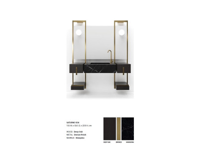 Grifos de lavamanos negros Muebles de baño Estilo italiano Muebles clásicos