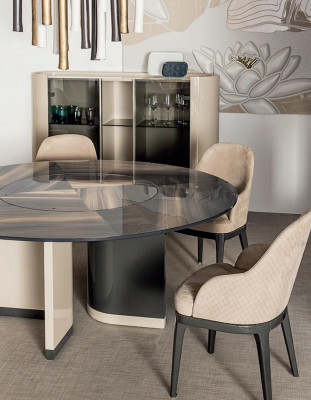 Comedor Mesa de Cocina Mesa de Comedor Sillas Mesa de Comedor Cristal Diseño Vitrina Nuevo 5 piezas