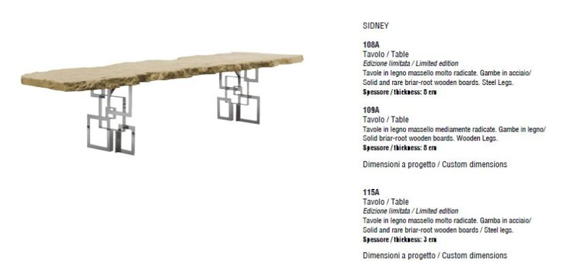 Mesa de comedor diseño de lujo muebles italianos de madera mesa de madera mesas de madera madera maciza