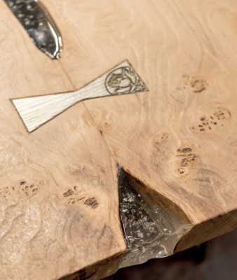 Mesa de comedor de madera natural Muebles Decoración Mesas de madera maciza de lujo Italianas
