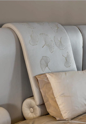 Dormitorio Cama Mesita de noche con cajones Muebles Decoración italiana Conjunto de 3 piezas