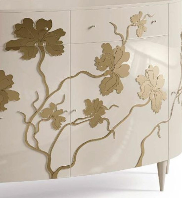Cómoda aparador Muebles italianos Armario de salón Brillo alto Diseño de lujo