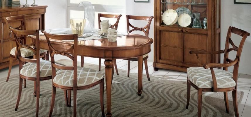 Muebles Grupo de Mobiliario Mesa + 6 Sillas Set de 7 piezas. Conjunto de mesa de comedor para el comedor.