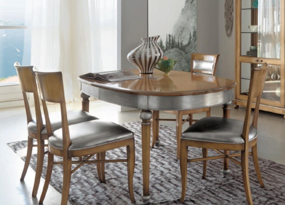 Muebles Grupo de mobiliario Mesa + Set de 4 sillas 5 piezas. Juego de mesa de comedor para el comedor.