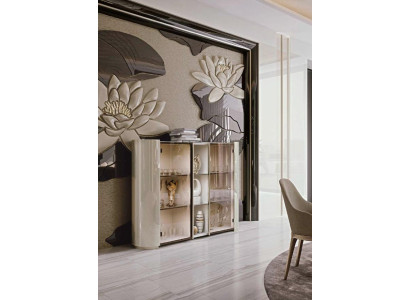 Vitrina de diseño Vitrinas Muebles de comedor Sala de estar Bizzotto Muebles italianos