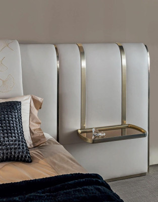 Cama de lujo Muebles de diseño italiano Decoración Dormitorio Camas Matrimoniales Doble