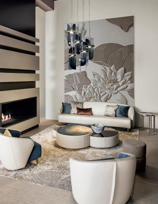 Muebles de sala italiana de tres plazas Bizzotto diseño sofá conjunto de mobiliario para sala de estar.