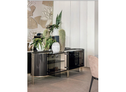Mueble para la sala de estar Diseños Bajo Mueble Sideboards de Vidrio Sideboard Nuevo