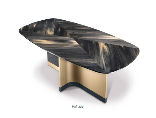 Mesa de comedor de lujo, mesa de diseñador de mármol de comedor de madera maciza Bizzotto italiano