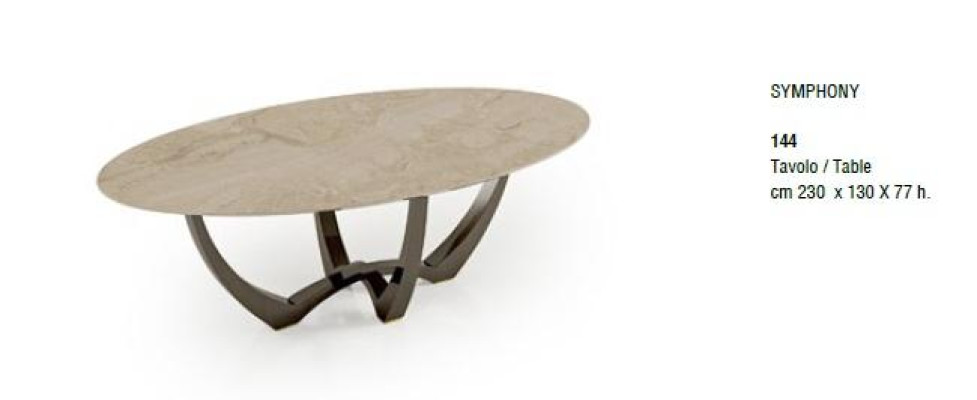Mesas de comedor ovaladas Muebles de comedor Mesa de comedor lujo Madera maciza Italia nuevo