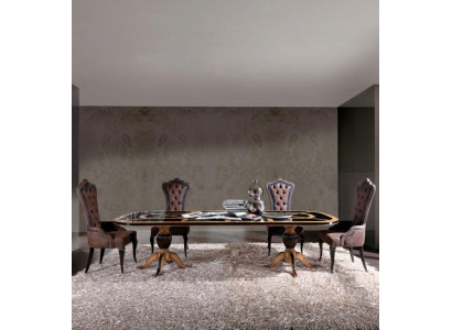 Mesa de comedor de lujo, mesa de comedor, comedor, mesa de comedor de madera, mesas Bizzotto, muebles de comedor nuevos.
