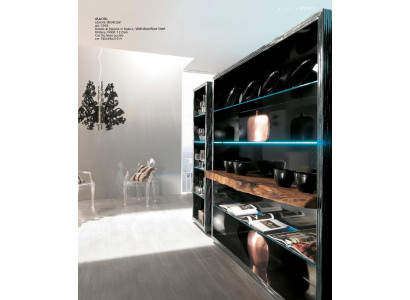 Armario de sala de estar Estantería de madera Armario de oficina Estante Armarios Vitrina Italia