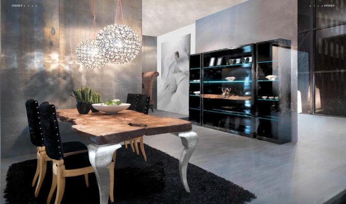 Armario de sala de estar Estantería de madera Armario de oficina Estante Armarios Vitrina Italia
