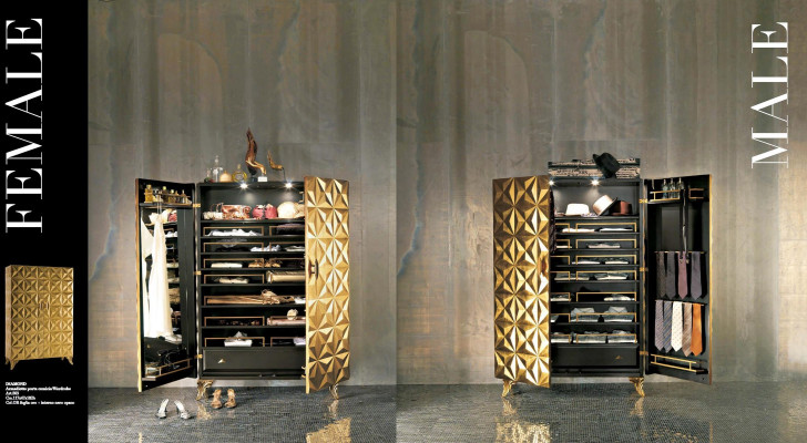Armarios de madera maciza Armarios roperos Armario Muebles Mobiliario italiano