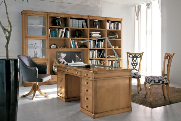 Muebles de oficina italianos Mesa de oficina Muebles Escritorio de madera maciza Mesas Nuevas