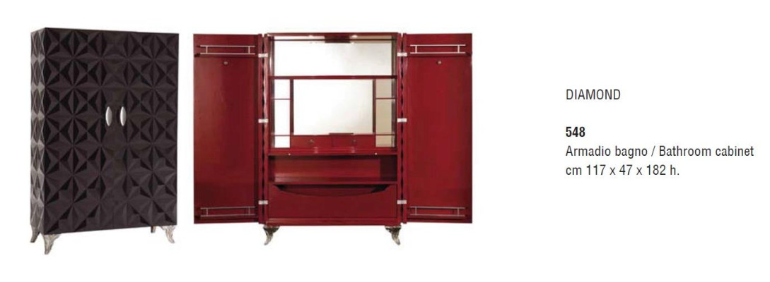 Armario de baño de alto brillo Gabinete Gabinete Muebles italianos de baño