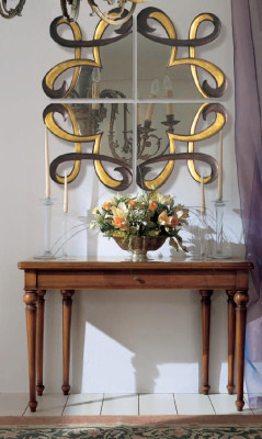 Mesa consola Espejo Aparador 2 piezas Conjunto Nuevo Madera Mobiliario italiano Estilo Moderno