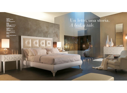 Cama doble Clásico Camas Dormitorio Muebles Madera maciza Cama Bizzotto Italia