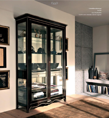 Vitrina Muebles de salón de madera maciza Vitrinas de cristal Gabinete de madera auténtica Aparador