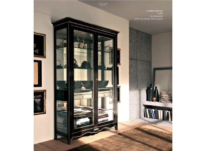 Vitrina Muebles de salón de madera maciza Vitrinas de cristal Gabinete de madera auténtica Aparador