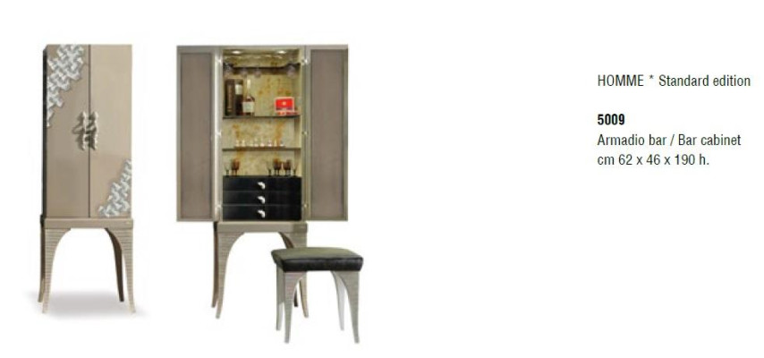 Bar de madera maciza para sala de estar, gabinete de diseño de muebles Bizzotto.