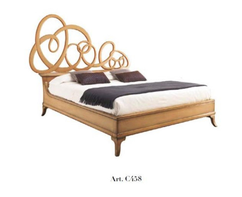 Cama doble clásica muebles de dormitorio de madera maciza cama Bizzotto nueva