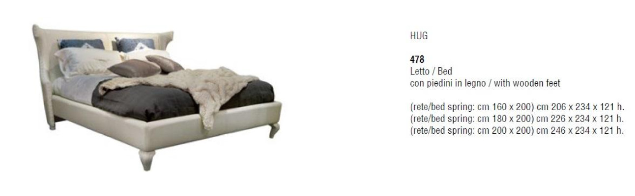 Cama doble Bizzotto de diseño nuevo. Muebles italianos nuevos.