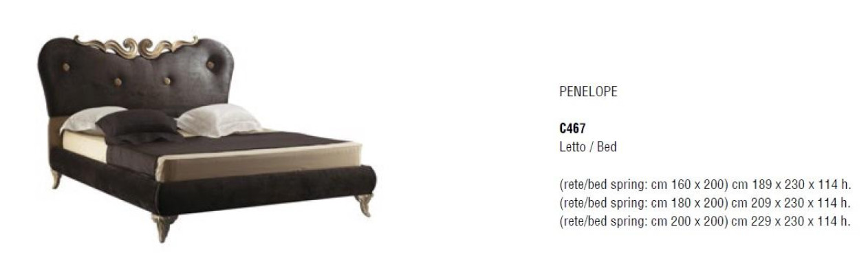 Cama Bizzotto Muebles Diseño Camas Habitación italiana Cama doble Nueva