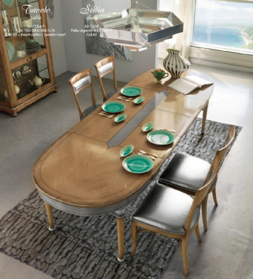 Mesa de comedor Diseño Muebles Mesas Mesa de madera maciza Nueva lujosa decoración italiana.