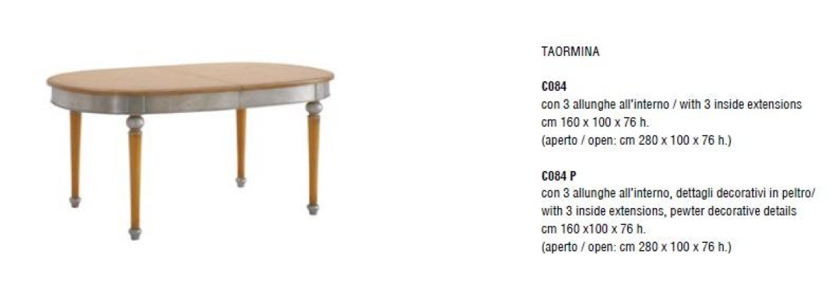 Mesa de comedor, mesa de lujo de madera maciza muebles italianos para comedor.