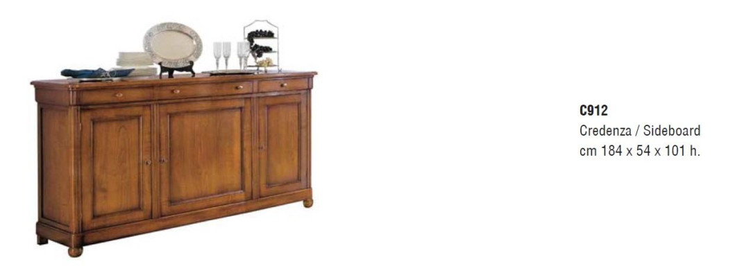 Aparador, cómoda, cajón, vitrina, sala de estar, madera, armario buffet, muebles, Italia.