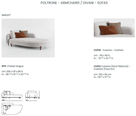 Chaiselounge Muebles de Bizzotto Lounge Muebles italianos Tumbona Sofá Relax Nuevo